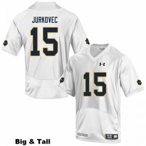 Notre Dame Fighting Irish Men's Phil Jurkovec #15 White Under Armour Authentic Stitched Big & Tall College NCAA Football Jersey FXZ2899VV